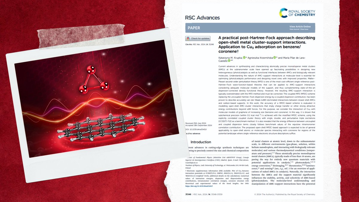 🌟 Exciting news! The first PHYMOL paper featuring Doctoral Candidate Katarzyna M. Krupka is published! Congrats to the #AbinitSim team at IFF-CSIC and PI María Pilar de Lara-Castells on this milestone! 🚀

#PHYMOL #Research #MSCA #DoctoralCandidate #COSY