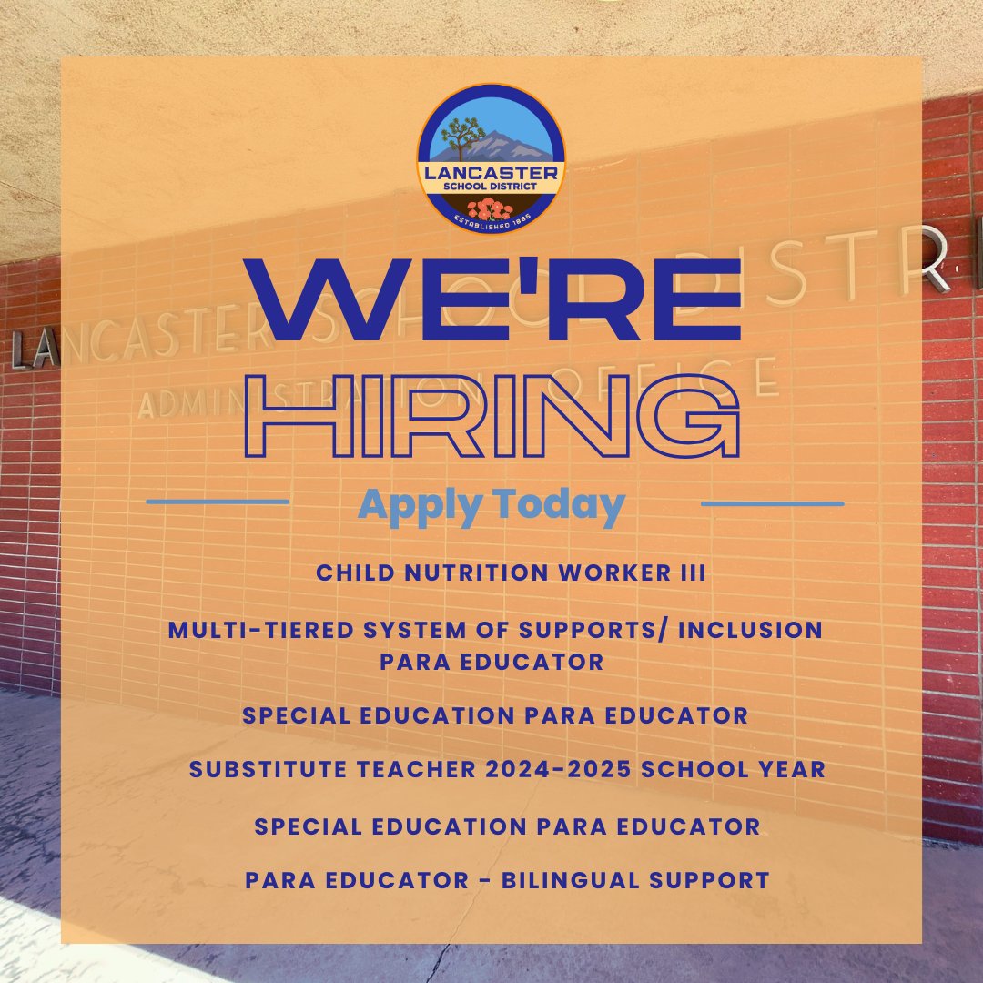 lancsd_av's tweet photo. New Opportunities! ✅

Join our team: https://t.co/7rPluf8Ot4 https://t.co/UDRAOeSN9k
