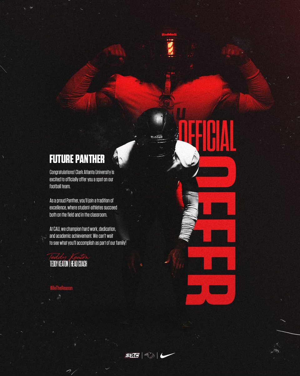 Truly Blessed.. I received my 2nd offer from Clark Atlanta University #AGTG #2
<a href="/coachfedd/">Clifford Fedd</a> <a href="/Coachmac2093/">Devan McWhorter</a> <a href="/SpiceBoy408/">CoachEmUp408</a> <a href="/CaliBloodLine81/">CaliBloodLine81</a> <a href="/GriffinFB1/">GRIFFIN FOOTBALL</a> <a href="/RecruitGeorgia/">Recruit Georgia</a> <a href="/TOTAL_ATHLETE/">Total Athlete</a> <a href="/CoachBullJones/">CoachBullJones</a> @coachmikehayde <a href="/teddyk95/">Teddy Keaton</a> <a href="/CAU_Football/">Clark Atlanta Football</a>