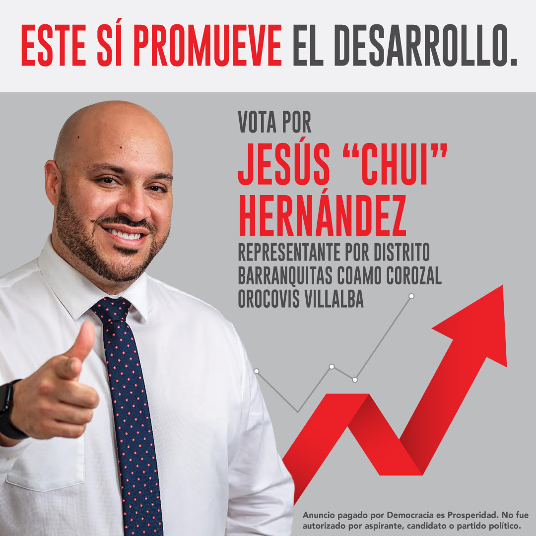 DemocraciaPros1's tweet photo. Jesús 'Chui' Hernández está comprometido con defender el desarrollo de Puerto Rico para una economía próspera.​
​
Para conocer más sobre su compromiso, visita https://t.co/qNNt0mzDZ4 https://t.co/ktSVKATBAp