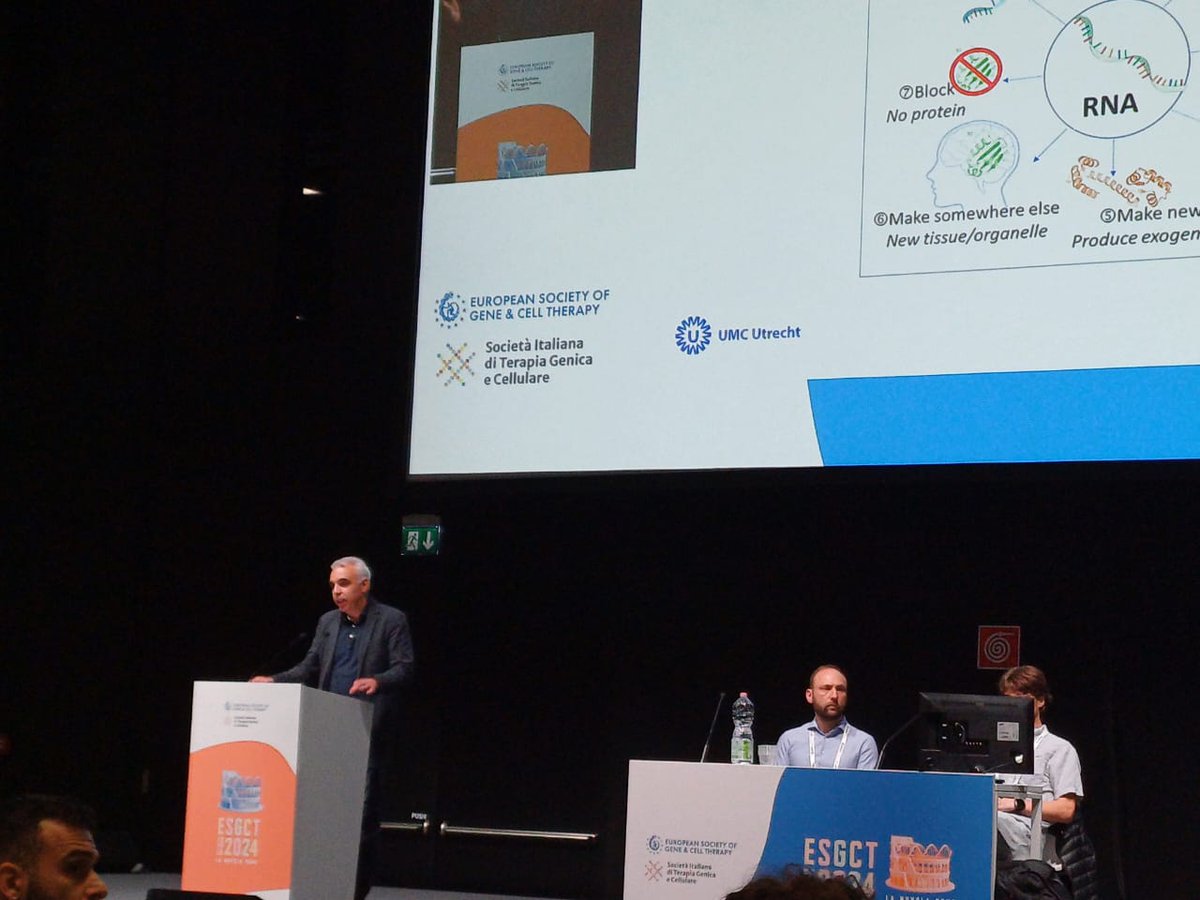 Throwback to last week when #EXPERT coordinator <a href="/nanoray10/">nanoray</a> presented project results on delivery of #mRNA to the #heart and for #tumor therapy at the <a href="/ESGCT/">ESGCT</a> congress in Rome. 

It was a full house!