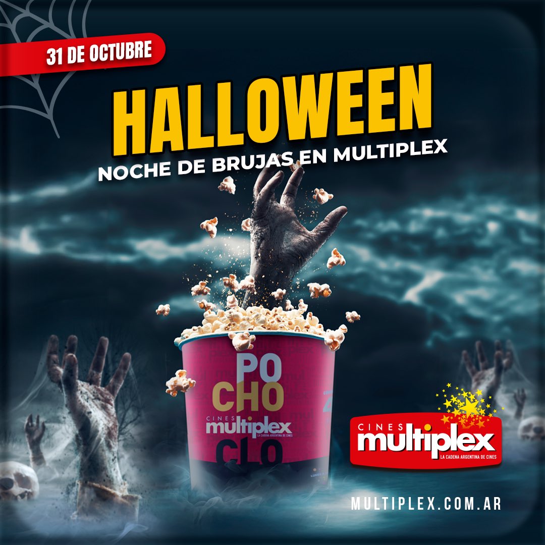 👻 ¡Este jueves 31 de octubre celebramos 𝗛𝗮𝗹𝗹𝗼𝘄𝗲𝗲𝗻 en nuestras salas y complejos! 🎃 Vení a vivir una noche de puro terror con funciones especiales y una atmósfera única que te pondrá los pelos de punta

+