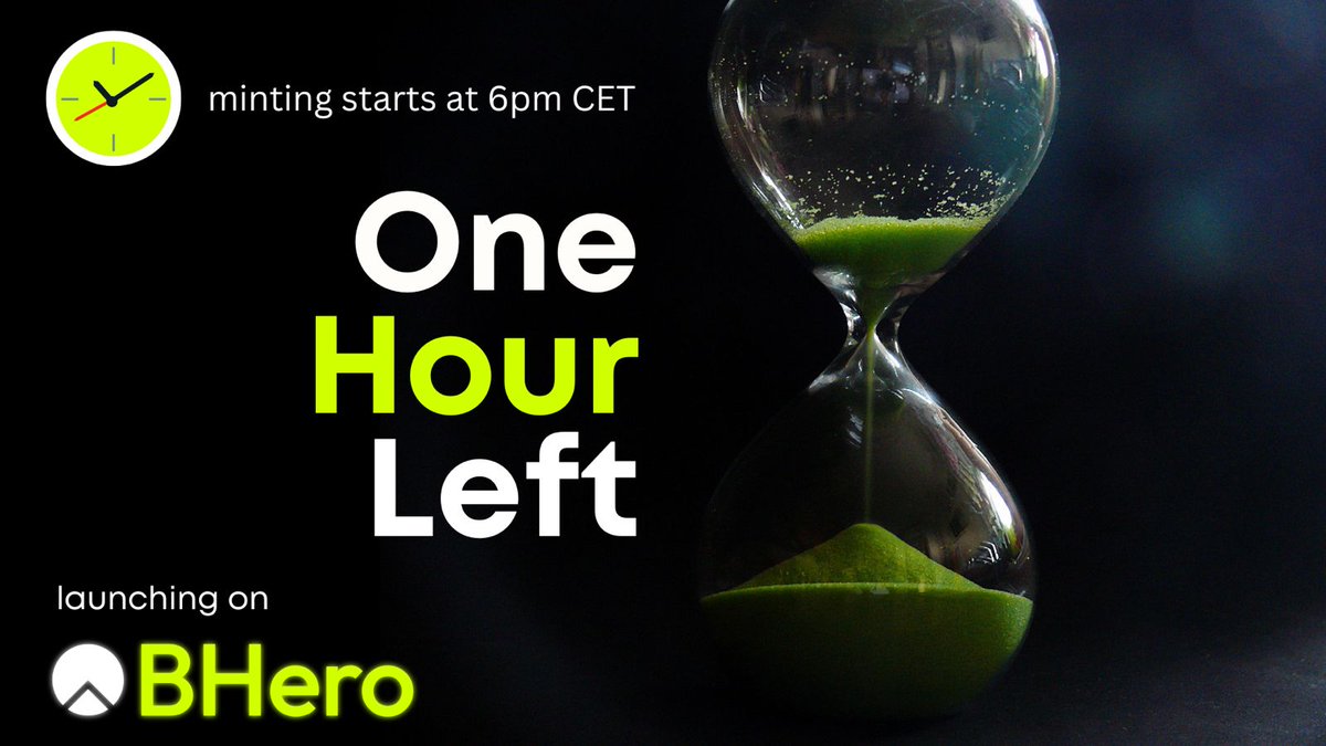 Inspir3NFT's tweet photo. Just 60 minutes till the Founders NFTs drop—get those minting fingers warmed up! 🔥👀