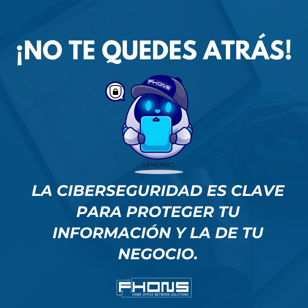 FHONSRD's tweet photo. 🔒 ¿Por qué la ciberseguridad es crucial para empresas y usuarios? 🔒

💻🌐 En un mundo cada vez más digital, proteger nuestra información se ha vuelto una prioridad. ⚠️ 

#Ciberseguridad #SeguridadDigital #DeTISabemosNosotros https://t.co/qMmUoMpSzU