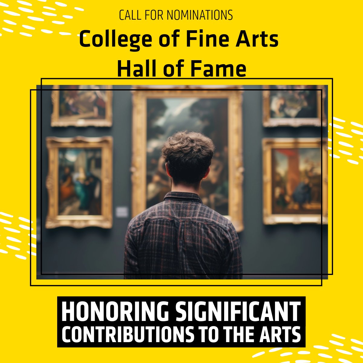 🏆 Nominate someone extraordinary for the 2024-25 College of Fine Arts Hall of Fame! We're honoring those who have made a lasting impact in the arts, regardless of formal affiliation. Submit by Nov. 1! #FineArtsHOF
🔗 Nominate now: ow.ly/NlxI50TSTS8