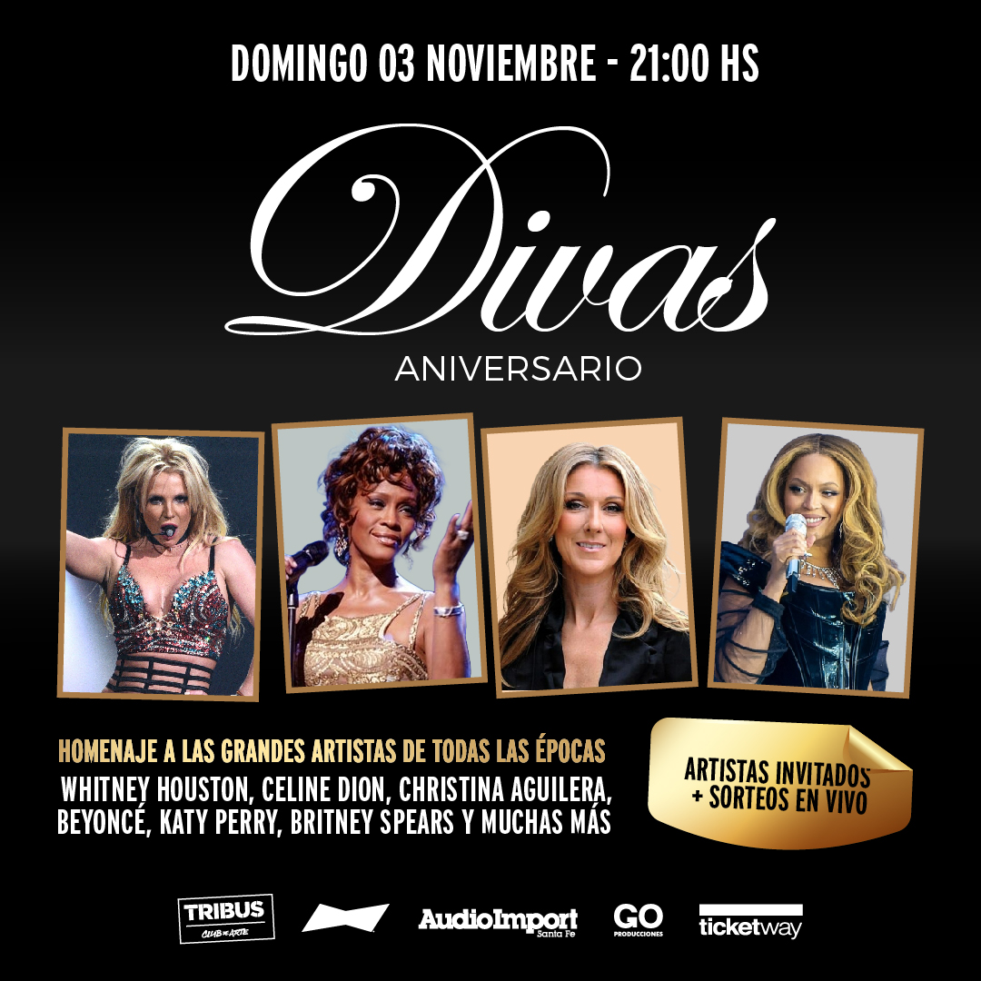 Divas 
📅Domingo 03 de Noviembre - 21Hs 
📍Tribus - Republica de siria 3572
🎟️ticketway.com.ar