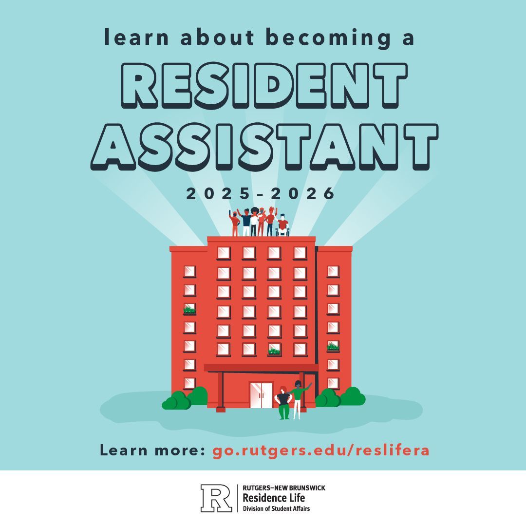 rutgersreslife's tweet photo. Do you think you can be an RA? Interested in helping residents make friends? RA applications are now OPEN 🌟   
  
Check out the job description and apply: https://t.co/dYTUf1c2OE   
@rutgersu @rutgersnb #RUonCampus #RCommunity #Rutgers https://t.co/WOGq97jzUH