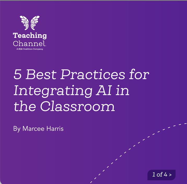 TeachingChannel's tweet photo. While teachers focus on using AI for lesson prep and planning, extending its use to students is becoming increasingly important, particularly tools like chatbots.
Explore our list of best practices for integrating AI in your classroom: https://t.co/kDRaAzyXTV.
#AI #edresources https://t.co/4lvfINp56b