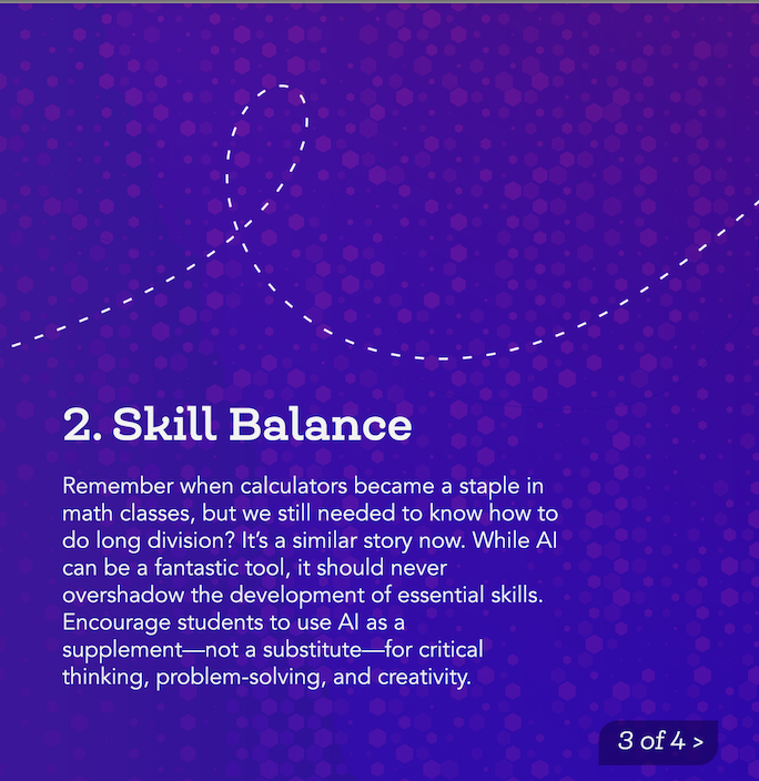 TeachingChannel's tweet photo. While teachers focus on using AI for lesson prep and planning, extending its use to students is becoming increasingly important, particularly tools like chatbots.
Explore our list of best practices for integrating AI in your classroom: https://t.co/kDRaAzyXTV.
#AI #edresources https://t.co/4lvfINp56b