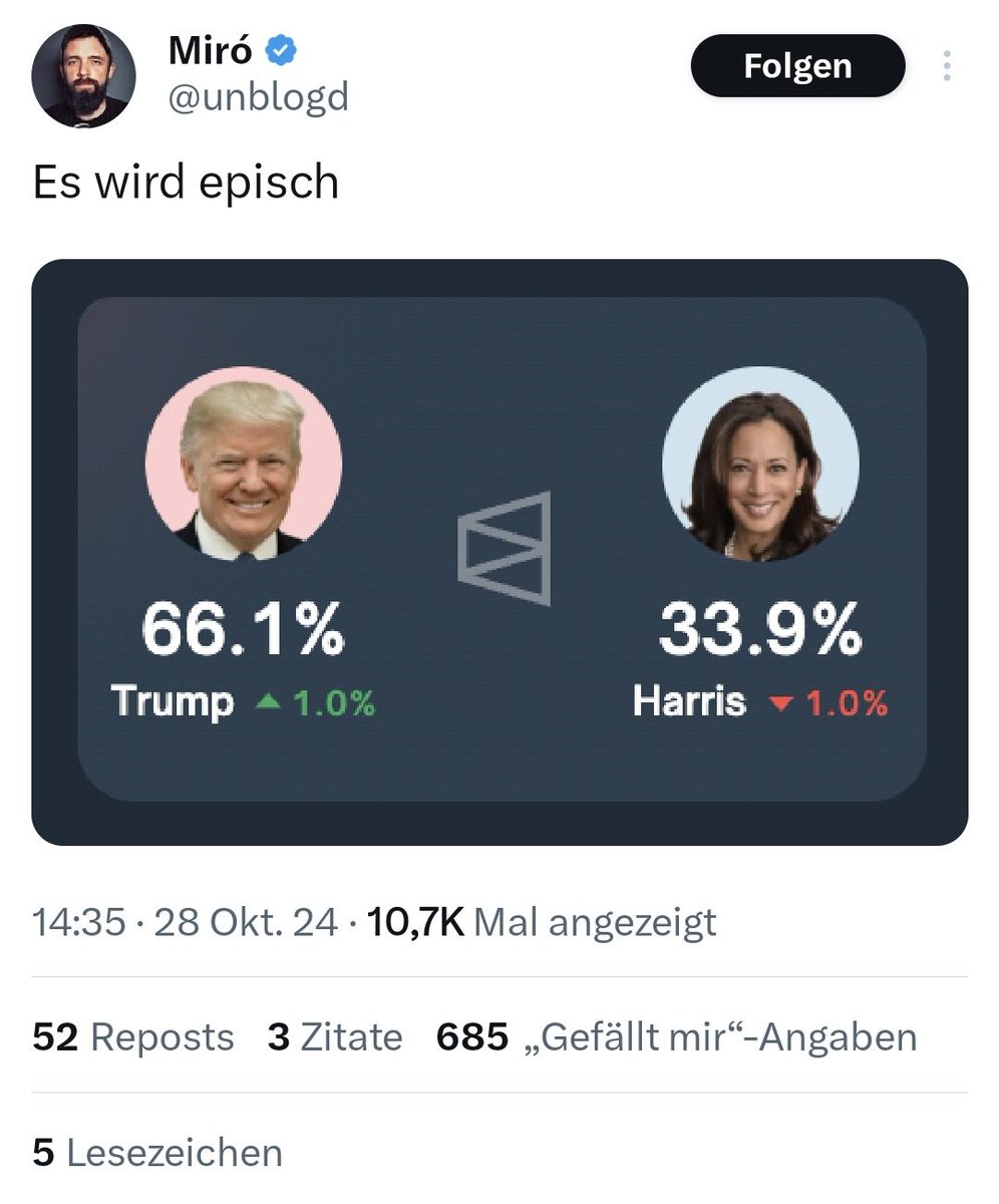 Ella_von_T's tweet photo. Ihr wollt wissen, wie dumm #AfD-Fans sind?
Post + Kommentare 👇
Sie halten das für eine Umfrage oder aussagekräftige Wetten. 
Amerikaner können übrigens nicht wetten. 

#AfDmachtDumm https://t.co/cs2JO28w3N