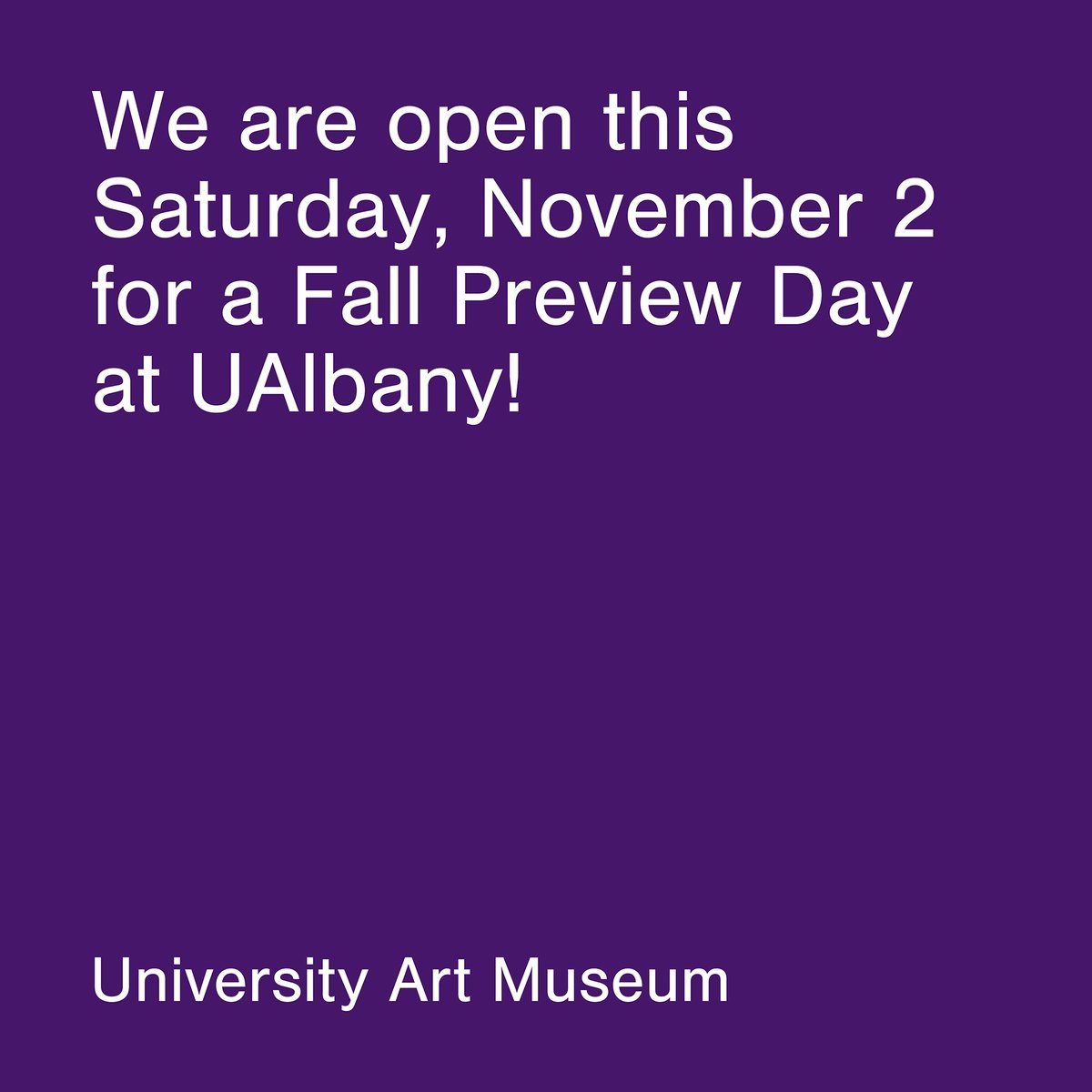 The University Art Museum is open Saturday, November 2 for Fall Preview Day! 

Don't miss "Job Security: Voices and Views from the American Security Industry" and "Sky Hopinka: Dislocation Blues," both on view until December 9.