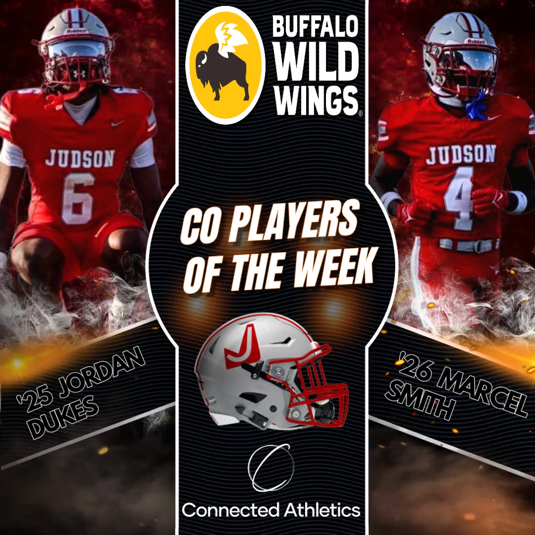 Anthony Williams (@awilliamsusa) on Twitter photo 🏈 Big shoutout to our <a href="/BWWings/">Buffalo Wild Wings</a> Co-Players of the Week: '25 <a href="/JDukes30/">Jordan Dukes</a> & '26 <a href="/m7rcel_/">Marcel Smith</a> from <a href="/JudsonFootball/">Judson Football</a>! These guys put in the work, and it showed on the field! Jordan had 20 tackles and a TFL and Marcel had 22 total tackles!🔥
Remember to support Judson's Freshman and JV 🏈 Big shoutout to our <a href="/BWWings/">Buffalo Wild Wings</a> Co-Players of the Week: '25 <a href="/JDukes30/">Jordan Dukes</a> & '26 <a href="/m7rcel_/">Marcel Smith</a> from <a href="/JudsonFootball/">Judson Football</a>! These guys put in the work, and it showed on the field! Jordan had 20 tackles and a TFL and Marcel had 22 total tackles!🔥
Remember to support Judson's Freshman and JV