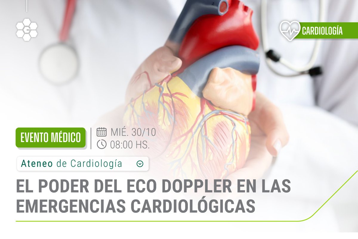 Grupo_Gamma's tweet photo. 📢Ateneo de cardiología | Te esperamos el Miércoles 30/10. 

En un nuevo Ateneo abordaremos: El poder del ecodoppler en las emergencias cardiológicas. 

🗓️Miércoles 30/10 
⏰08:00hs 
🏥En HPR y por Zoom 

¡Inscribite!👇
https://t.co/sMXBf2CBmt https://t.co/s5qGbCMdKa