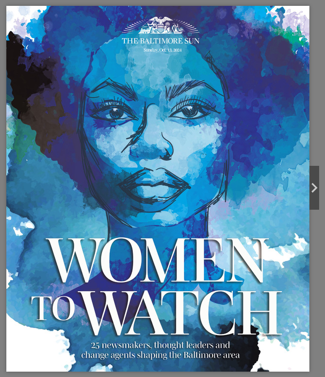 TausiSuedi's tweet photo. It's an honor to be featured in the October 13, 2024 @baltimoresun newspaper &amp; digital magazine. Thank you for continuing to shine the light on #WomentoWatch, how we're #makingadifference, and highlighting our stories and experiences to inspire the #nextgeneration.  #womenleaders https://t.co/QSv5dTlU0Y