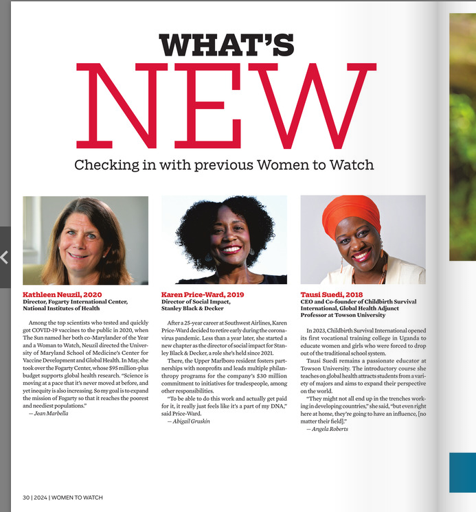 TausiSuedi's tweet photo. It's an honor to be featured in the October 13, 2024 @baltimoresun newspaper &amp; digital magazine. Thank you for continuing to shine the light on #WomentoWatch, how we're #makingadifference, and highlighting our stories and experiences to inspire the #nextgeneration.  #womenleaders https://t.co/QSv5dTlU0Y