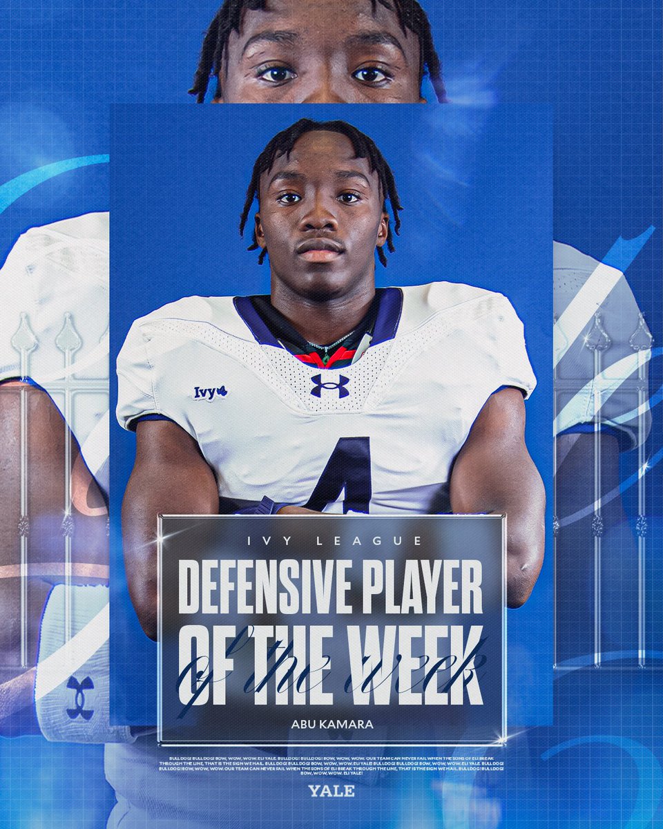 Kamara Tabbed Ivy Defensive Player of the Week 🌿

🔗 t.ly/XS9Rj | #ThisIsYale