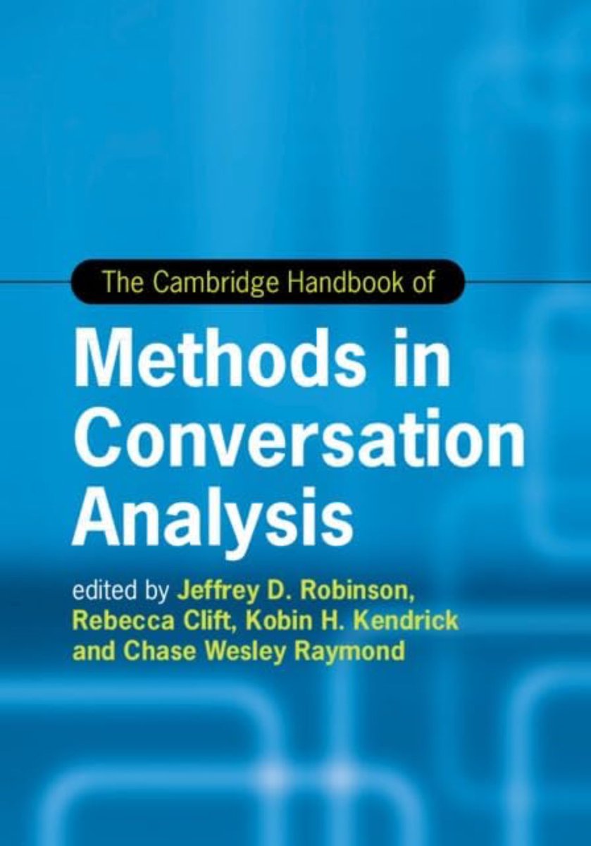 📣 ‘The Cambridge Handbook of Methods in Conversation Analysis’ — encompassing *34* chapters + appendices, written by nearly *50* authors from across *6* continents and more than *two dozen* countries — is officially set to appear NEXT MONTH (Nov 2024)! 🤩 More info coming soon!