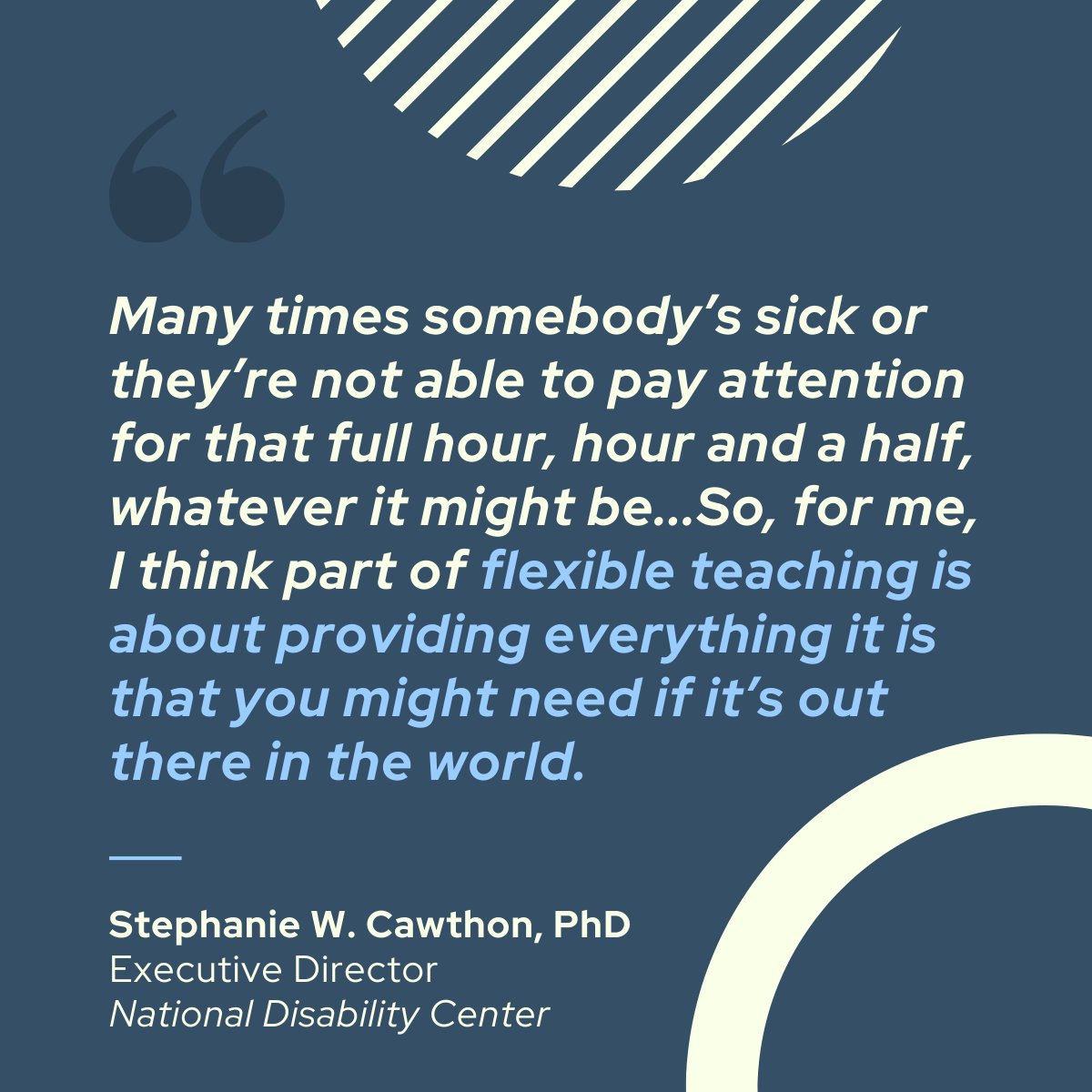 National Disability Center for Student Success (@natldisability) on Twitter photo Stephanie W. Cawthon, PhD, shares insights on creating #accessible classrooms that help give every #highereducation student a fair chance to thrive. Read her vision for #inclusion in <a href="/thedailytexan/">The Daily Texan</a>.
thedailytexan.com/2024/09/22/cre… Stephanie W. Cawthon, PhD, shares insights on creating #accessible classrooms that help give every #highereducation student a fair chance to thrive. Read her vision for #inclusion in <a href="/thedailytexan/">The Daily Texan</a>.
thedailytexan.com/2024/09/22/cre…