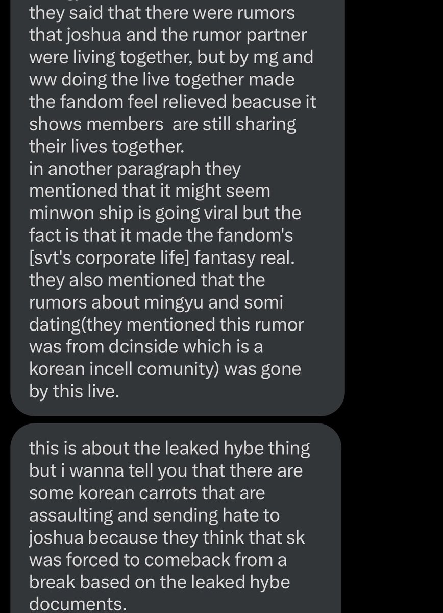 staycaratales's tweet photo. a kcarat sent me a rough translation of the new document. it’s kinda same as the one spreading but with more context. i hope this clears some things but regardless, the point is hybe didn’t even bother to protect their artist &amp; even opened  doors for “carats” to hate on him more https://t.co/GzxQuxn7gj