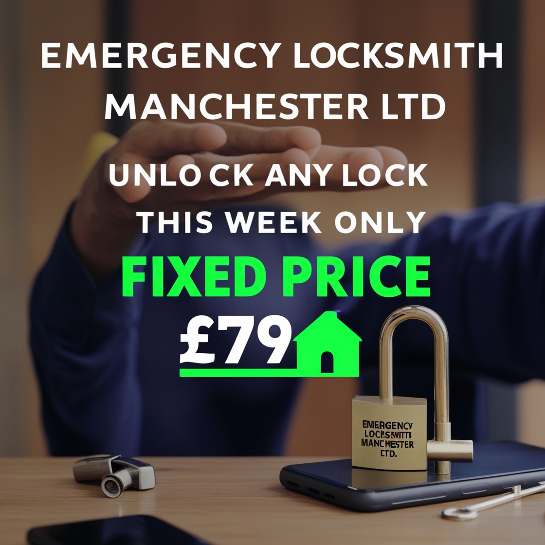 ManchestersLock's tweet photo. 🚨 Limited Time Offer - This Week Only! 🚨

Are you locked out of your home or business? Don’t panic—Emergency Locksmith Manchester LTD is here to save the day! For this week only, we're offering a fixed price of just £79 to unlock any door. https://t.co/um5Rcom2md