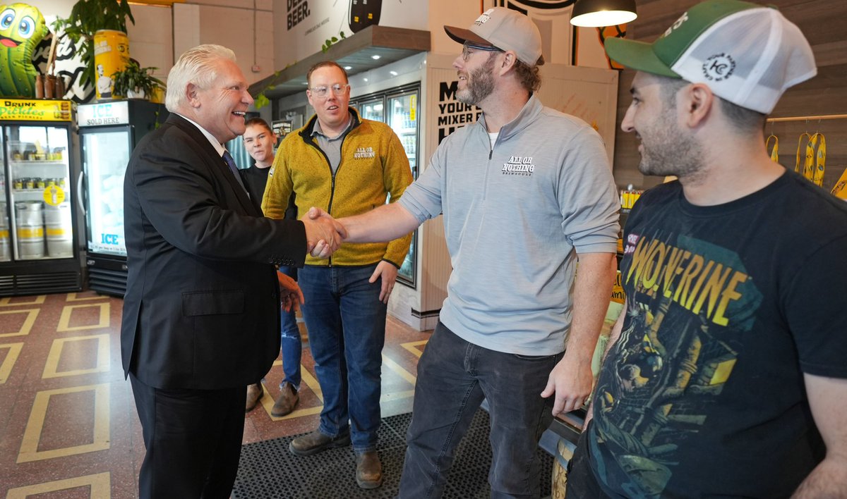 It was great to tour <a href="/AllorNothingBH/">All or Nothing Brewhouse</a> on Friday in Oshawa, meet their hardworking team and talk about how we’re creating new opportunities for local Ontario producers with our expansion of beer, wine and other drinks to convenience stores.

And starting later this week, even more