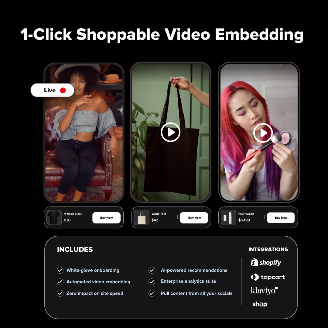 For Shopify merchants... (and SAAS peeps) 🚀

I'm betting on <a href="/LyveCom/">LyveCom - Video Platform for Shopify 🎥</a> and <a href="/maxlyve/">Maxwell Drut 🎥 — e/acc</a> all day long to be THE platform for shoppable video 🎥

I've worked with Max for the last few months and MRR has grown 52% and shows no signs of stopping...

Why?

It's the best shoppable video