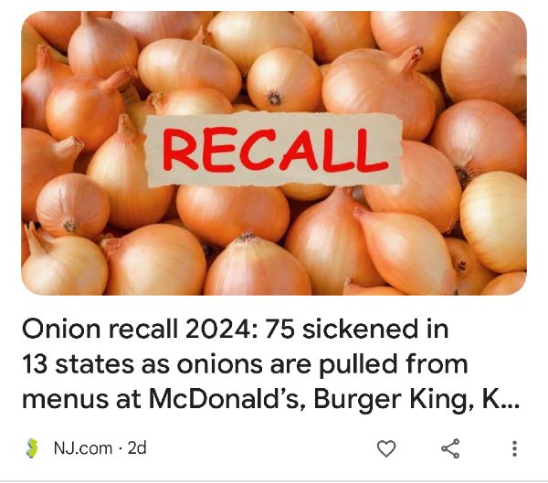 Just recall onions, period. Full stop. For everyone. Forever. 🤢