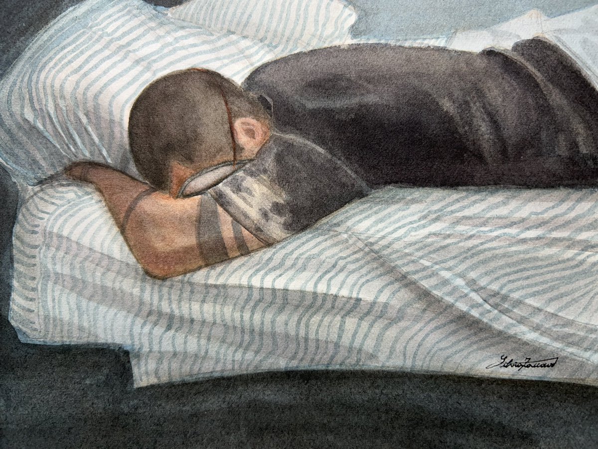 silviasarts's tweet photo. conceal 
[ watercolor on paper ]
A5

@tylerrjoseph @twentyonepilots 
[ #cliqueart #cliquetober #cliquetober2024 #twentyonepilots #tylerjoseph #clancy ] https://t.co/u7aoQXPF0G