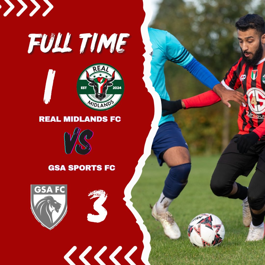 realmidlandsfc's tweet photo. We dropped points to a strong GSA Sports side after a brief lapse in concentration led to two quick goals before halftime. Despite some chances in the second half, we couldn’t capitalise. The team is eager to bounce back against Selly Oak FC in the cup next week.

⚽️ Obi 🎯Muji https://t.co/9GYfoWXIWX