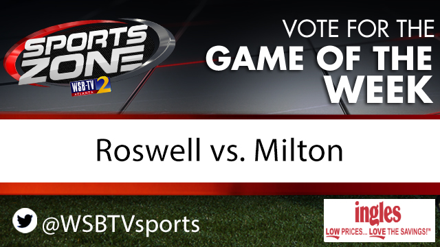 WSB-TV Sports Zone (@wsbtvsports) on Twitter photo Should <a href="/WSBTVsports/">WSB-TV Sports Zone</a> cover @roswellrecruits vs. <a href="/MiltonEagles_FB/">Milton High School Football</a> as the Game of the Week on Nov. 1?
Each RT is 1 vote.
More info here: wsbtv.com/sports/high-sc… Should <a href="/WSBTVsports/">WSB-TV Sports Zone</a> cover @roswellrecruits vs. <a href="/MiltonEagles_FB/">Milton High School Football</a> as the Game of the Week on Nov. 1?
Each RT is 1 vote.
More info here: wsbtv.com/sports/high-sc…