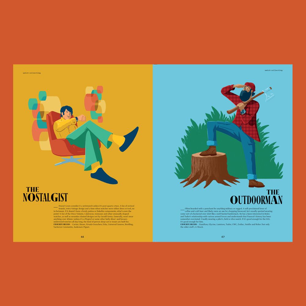 Meiklejohn_'s tweet photo. Mark Frudd had great fun creating a series of humorous character illustrations to accompany his latest feature for Oracle Time, Which Type of Watch Collector Are You?

@markfrudd https://t.co/LcdQItZWWS
