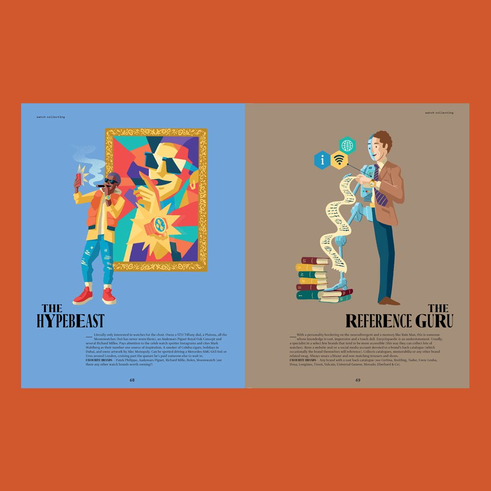 Meiklejohn_'s tweet photo. Mark Frudd had great fun creating a series of humorous character illustrations to accompany his latest feature for Oracle Time, Which Type of Watch Collector Are You?

@markfrudd https://t.co/LcdQItZWWS