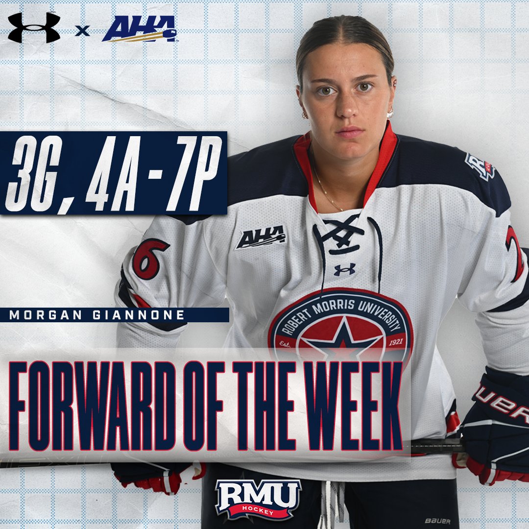 Third career weekly award for Morgan Giannone👏👏👏

📰: bit.ly/3Ain74c

#BobbyMo #AHA