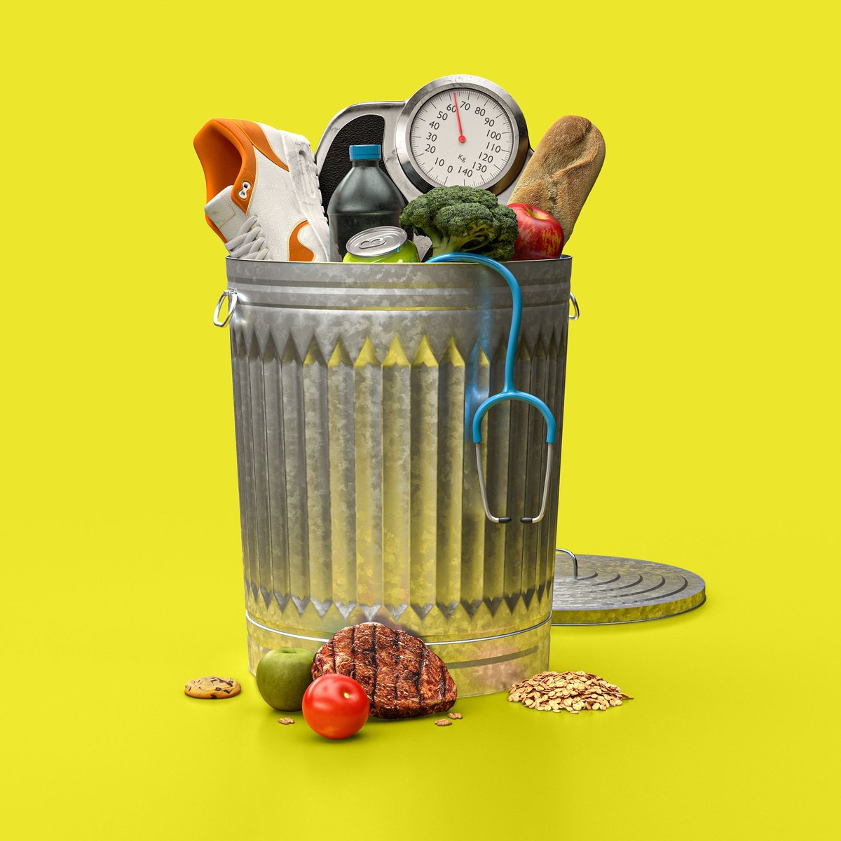 Back to the archives!
Cover and feature illustrations for <a href="/sciencefocus/">BBC Science Focus Magazine</a> magazine for a feature about - yup, you guessed it - food myths!
Art direction by the awesome Joe Eden
#illustration #editorialillustration #science #food #3d #3drenders