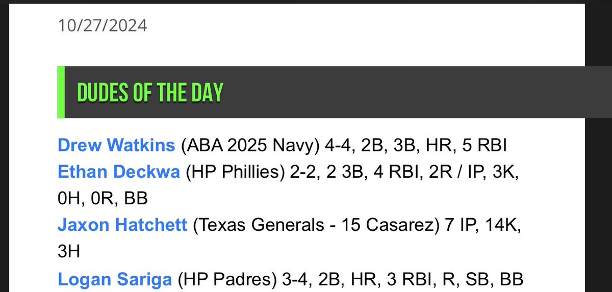 Thanks for the recognition <a href="/DustinLMcComas/">Dustin McComas</a> <a href="/FiveTool/">Five Tool Baseball</a> <a href="/FiveToolTexas/">✭Five Tool Texas✭</a> 
<a href="/travisgraves19/">Travis Graves</a> 
<a href="/UTDBaseball/">UT Dallas Baseball</a> <a href="/HPBArecruiting/">HPBA Recruiting</a> 
<a href="/HPBAac/">Aaron Cunningham</a>