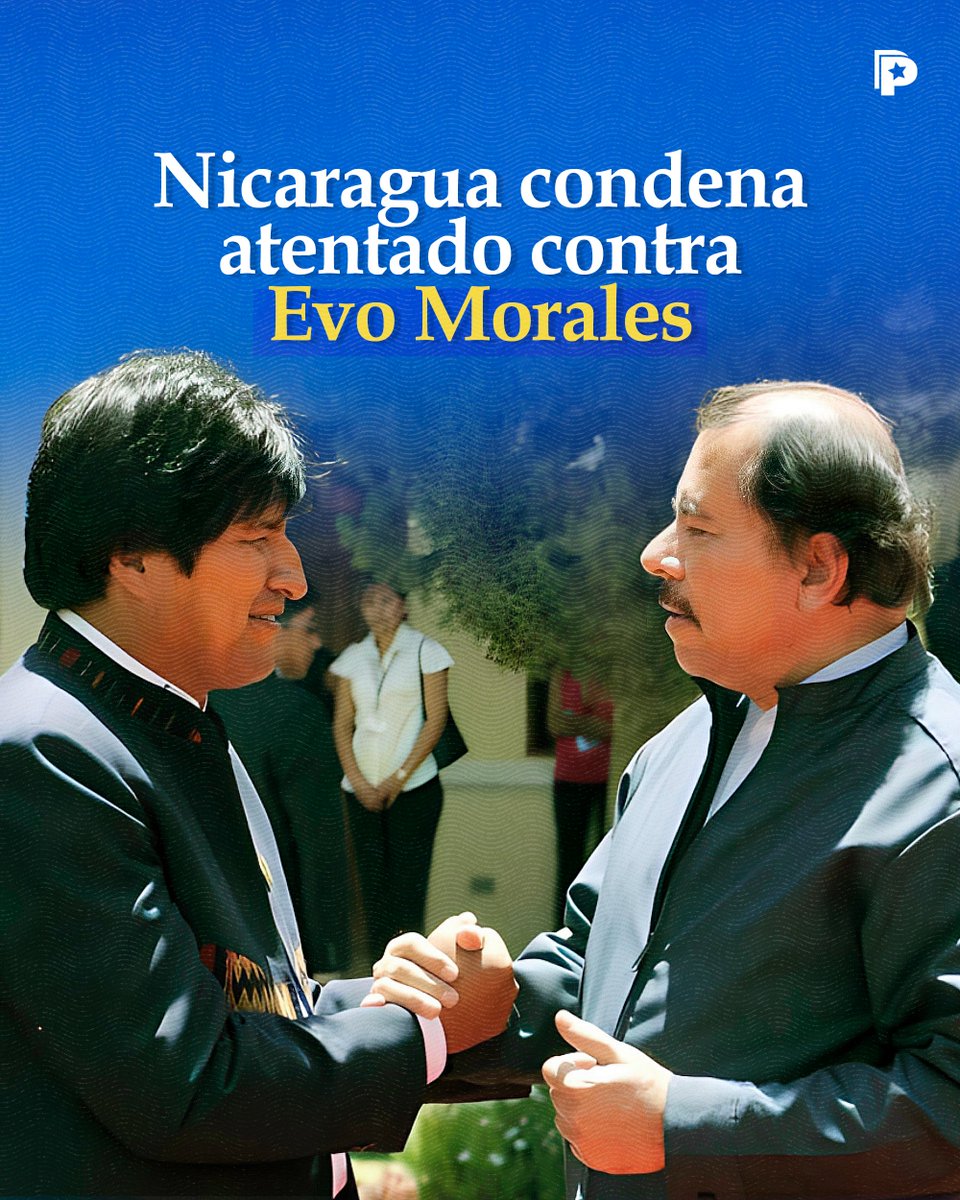 🇳🇮🇧🇴 El Gobierno de #Nicaragua y el Frente Sandinista de Liberación Nacional condenan enérgicamente el atentado perpetrado contra el expresidente de #Bolivia, Evo Morales. Además, Nicaragua respalda la decisión del presidente Luis Arce de investigar estos hechos, reafirmando💪✨
