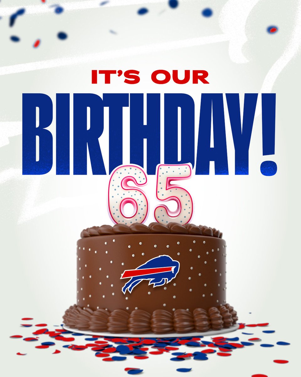 BuffaloBills's tweet photo. Happy Birthday to.... US!!! 🥳 

#GoBills | #BillsMafia https://t.co/6tOVDvnKQt