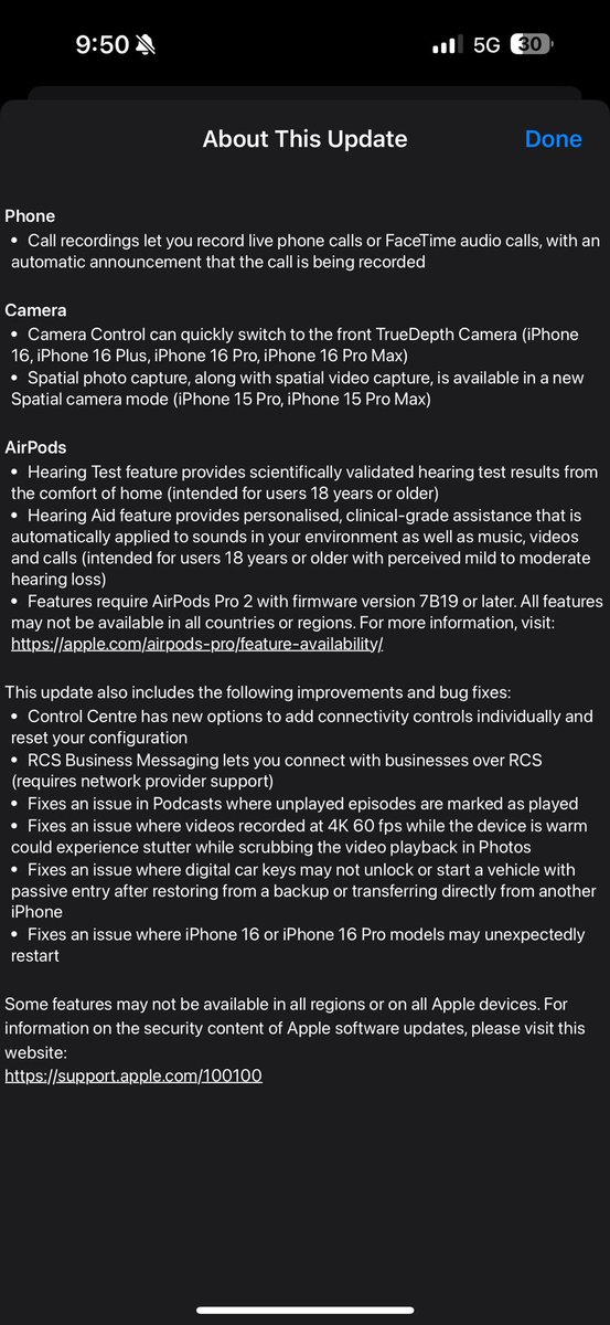 #ios18.1 released with #callrecording feature and #AppleIntelligence #apple #ios #security
