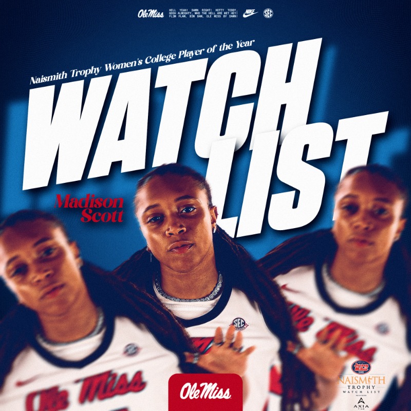 OleMissWBB's tweet photo. All eyes on Madi 🤩

She has been named to the 2024-25 Jersey Mike's Naismith Trophy Women's College Player of the Year Watch List presented by AXIA Time!