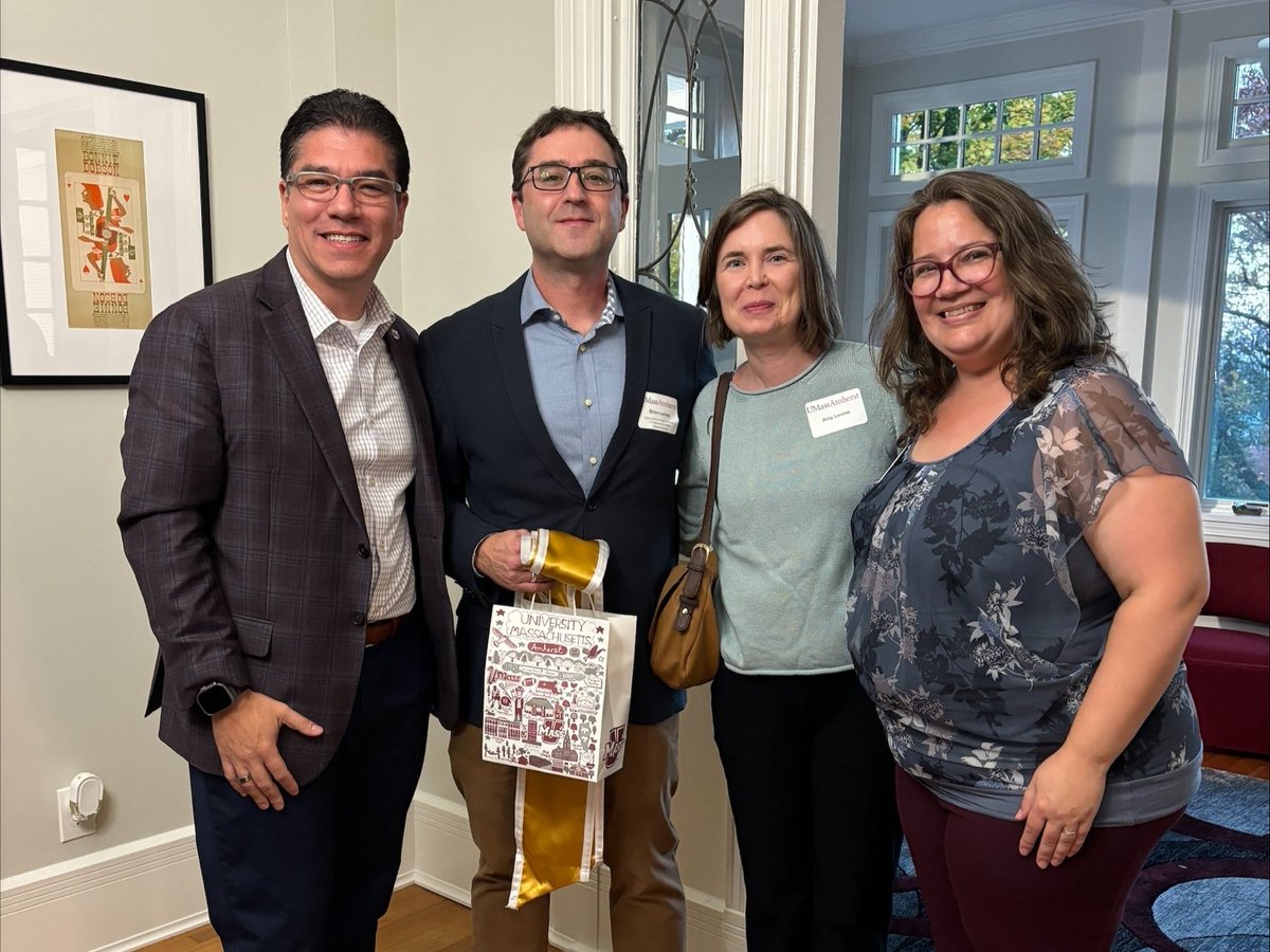 UMassChancellor's tweet image. Congratulations to the three latest faculty members who have been named Distinguished Professors!

🏆 Brian Levine, @manningcics 

🏆 Joya Misra, @SBS_UMass 

🏆 Dimitrios Maroudas, @umassengin 

Thank you to Angela De Oliveira, Associate Provost for Faculty Development!