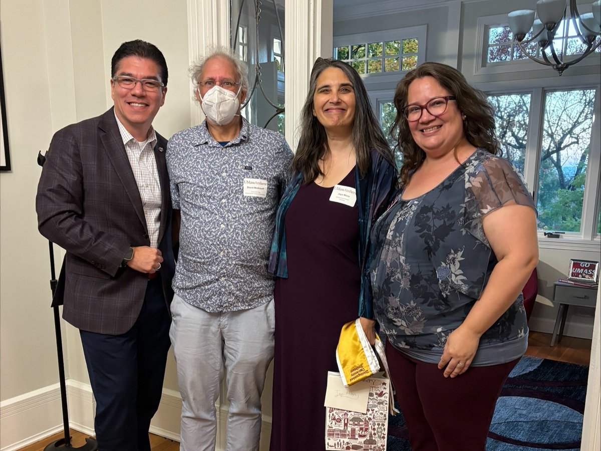 UMassChancellor's tweet image. Congratulations to the three latest faculty members who have been named Distinguished Professors!

🏆 Brian Levine, @manningcics 

🏆 Joya Misra, @SBS_UMass 

🏆 Dimitrios Maroudas, @umassengin 

Thank you to Angela De Oliveira, Associate Provost for Faculty Development!