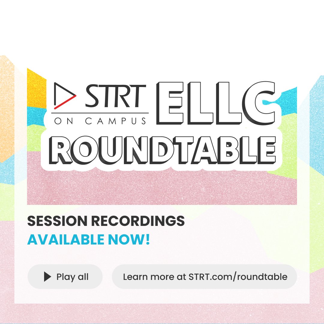 Didn’t attend the 2024 STRT On Campus ELLC Roundtable? No worries! Recordings of all sessions across our 3 day event are now available. 

Visit STRT.com/roundtable 🌟

#STRT #Community #StartUp #Students #Entrepreneurs