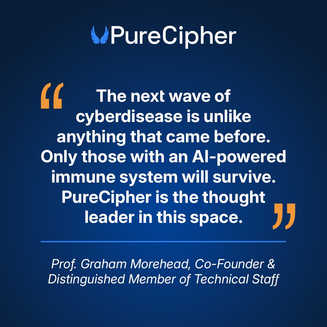 PureCipherInc's tweet image. Professor Graham Morehead from PureCipher is sharing his insights on Cybersecurity Awareness. Join us as we delve into essential strategies to protect our digital landscape. #CybersecurityAwareness #PureCipher #DigitalSafety