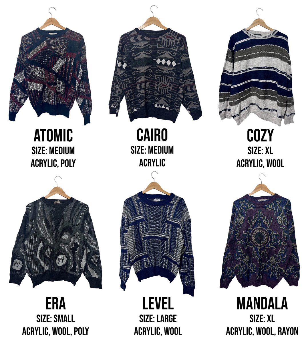 BeardedBee's tweet image. 🍁 It's SWEATER WEATHER &amp;amp; our vintage sweaters just restocked! Grab them while they last! 😊 #sweaterweather #sweaterseason #vintagesweaters