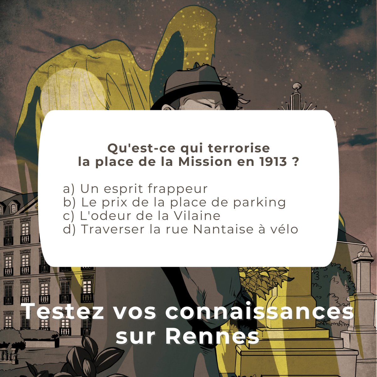 MensueldeRennes's tweet photo. TESTEZ VOS CONNAISSANCES SUR RENNES 🧐
Répondez dès maintenant à notre énigme et découvrez la réponse en commentaire ! 🕵️♀️
📖 Le livre est disponible en prévente ici : https://t.co/OOkPn2Ivay
#leshistoiresextraordinairesderennes #mystèresdeRennes #littérature #histoire #HER3 https://t.co/lYrIRkHcDq