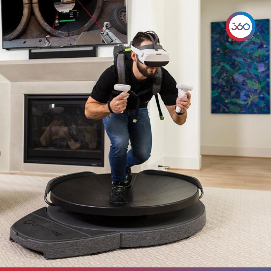 Engenharia360's tweet image. E essa nova sensação em RV que promete transformar a forma de jogar, permitindo que você corra, salte e se agache em mundos digitais, tudo sem sair do lugar! 🏃‍♂️💨Compacta e prática, a Omni One oferece movimentos livres e um headset de alta qualidade. #RealidadeVirtual