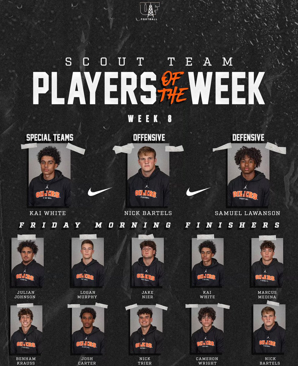 These guys got it done for us behind the scenes in Week 8! #1Team