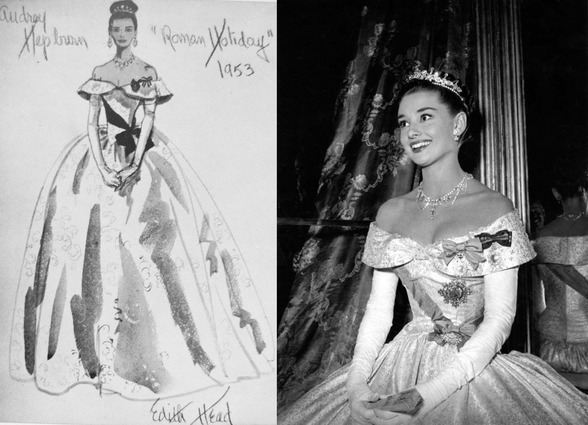 oldhllywoods's tweet photo. on her 127th birthday, here are some of her best designs from costume designer edith head: a place in the sun, rear window, roman holiday, and all about eve! https://t.co/nQI2Xol5Ix