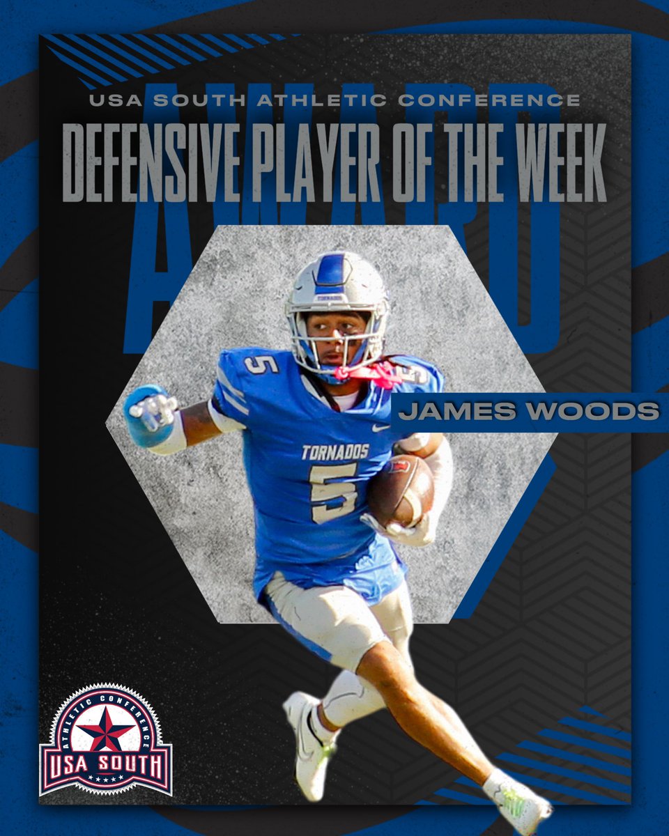 Brevard College Athletics (@bctornados) on Twitter photo Football: BREAKING NEWS - Congrats to BC senior defensive back James Woods for earning USA South Conference Football Defensive Player of the Week honors! #NadoNation #d3fb <a href="/BrevardF5/">BC Football 🌪</a> Football: BREAKING NEWS - Congrats to BC senior defensive back James Woods for earning USA South Conference Football Defensive Player of the Week honors! #NadoNation #d3fb <a href="/BrevardF5/">BC Football 🌪</a>