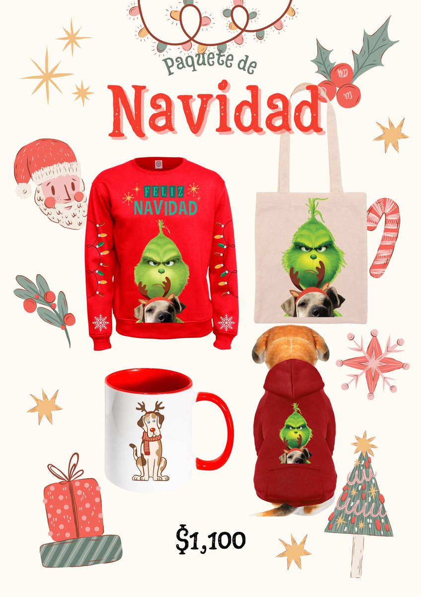 FundacionToby's tweet image. Amigos les vuelvo a subir el paquete ahora si la versión final.

Recuerden que son dos, paquete Grinch y paquete navidad, las tazas pueden variar ya que tenemos 4 modelos diferentes y pueden ser en color rojo y verde.

Todos los pedidos se reciben por mensaje directo o al wp…
